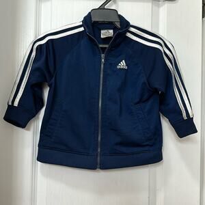 Adidas navy blue zip up track jacket size 18 months